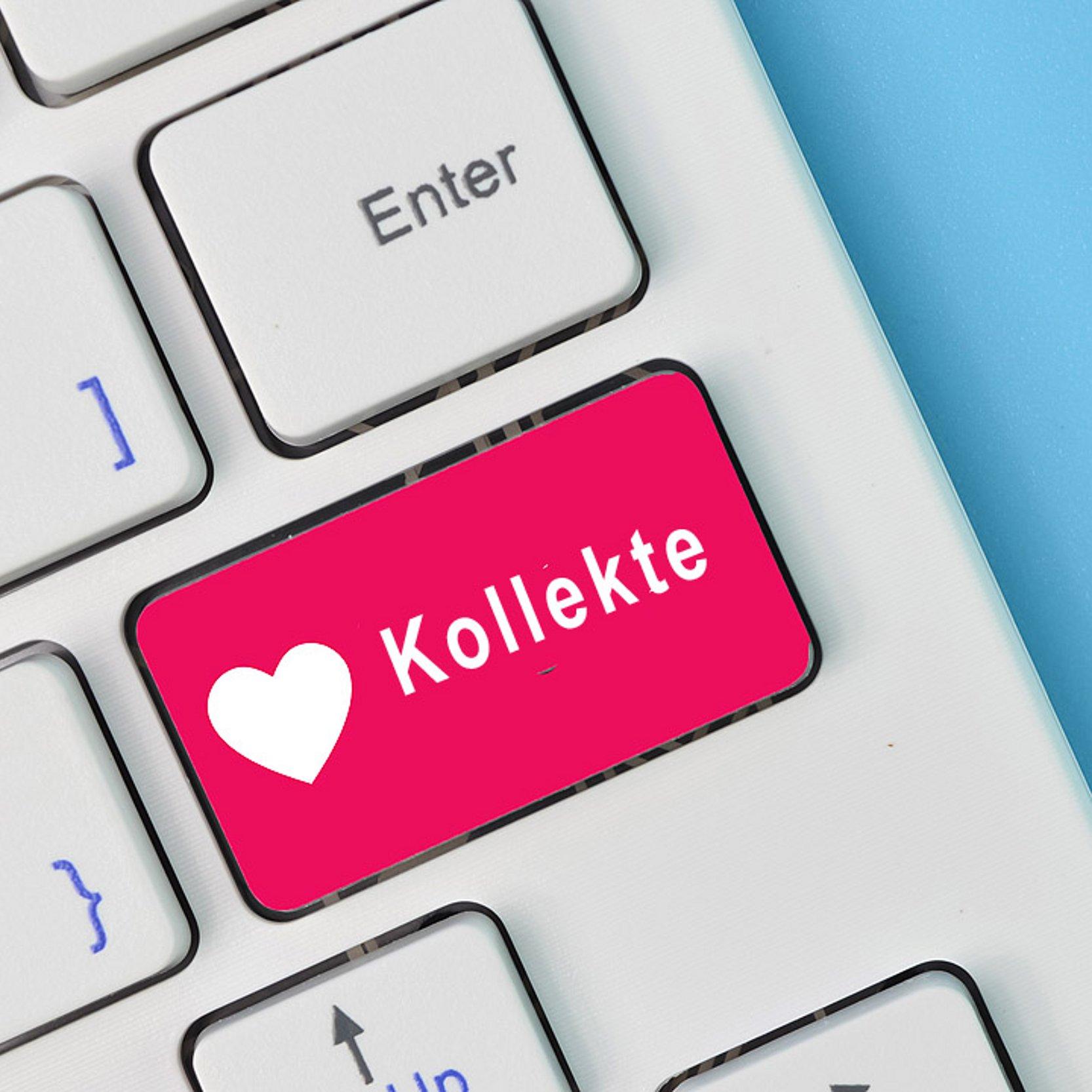 Tastatur mit dem Wort "Kollekte"