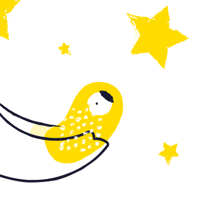 Weihnachten Grafik mit Baby im Arm + Sterne