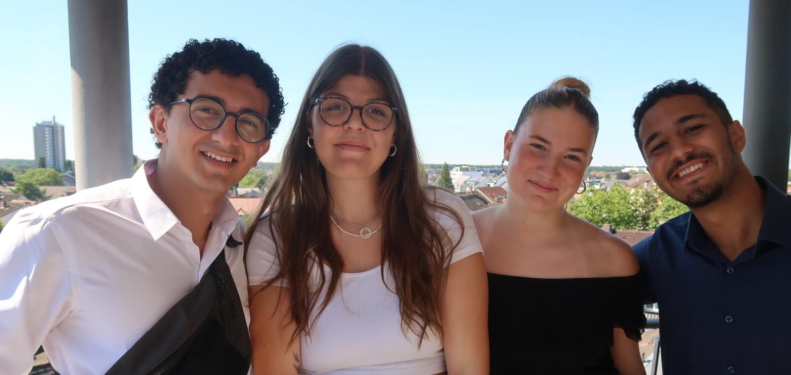 Gruppe uf dem Kirchturm