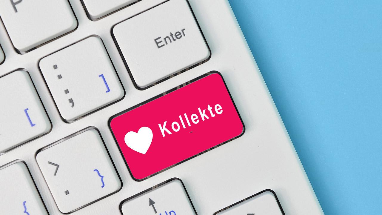 Tastatur mit dem Wort "Kollekte"