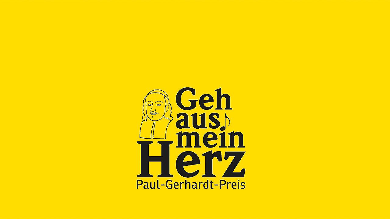 Paul-Gerhardt-Preis und "Geh aus mein Herz" als Logo mit Portrait des Dichters
