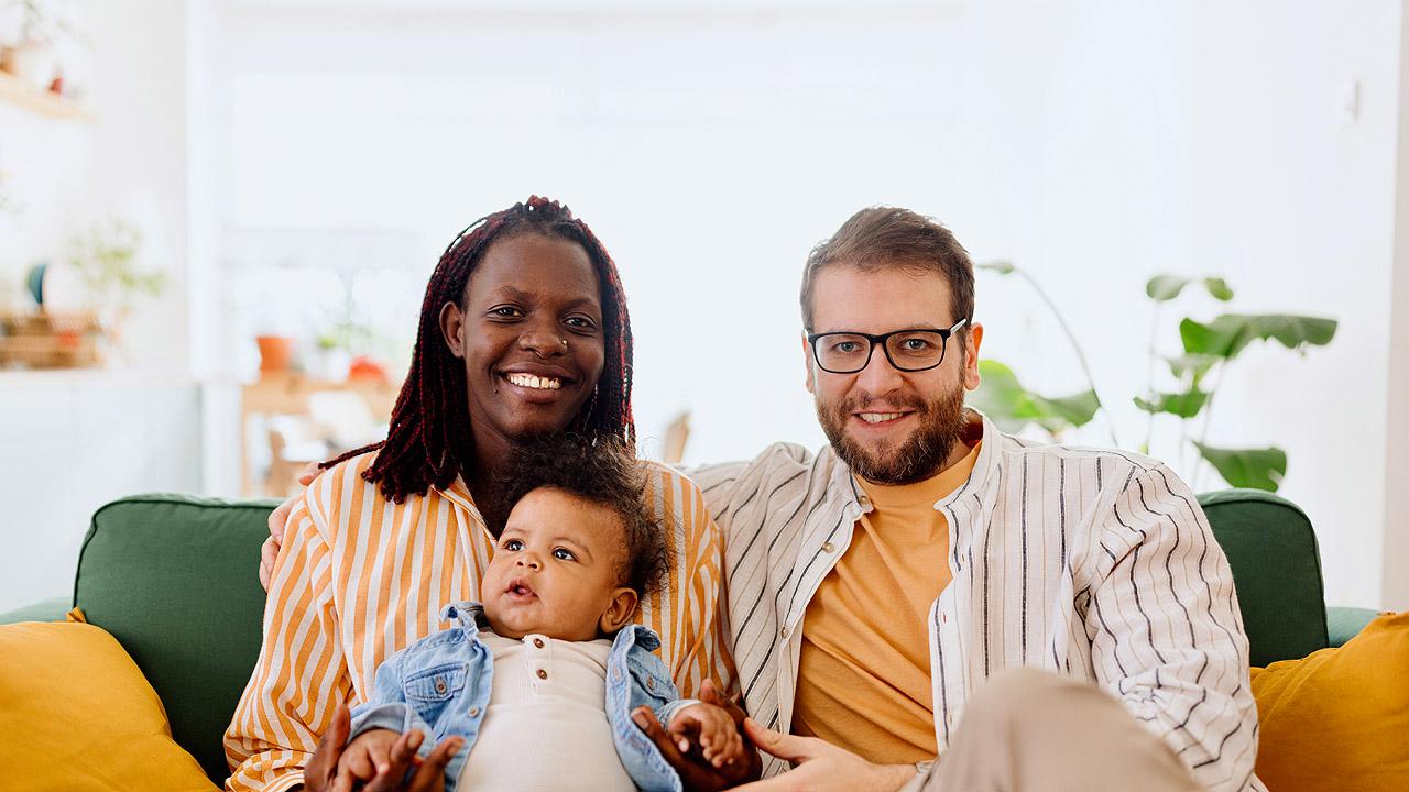 Familie mit Baby