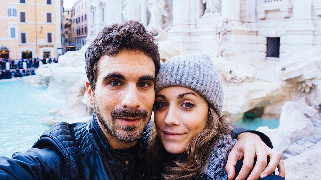 Ein Liebespaar in Rom